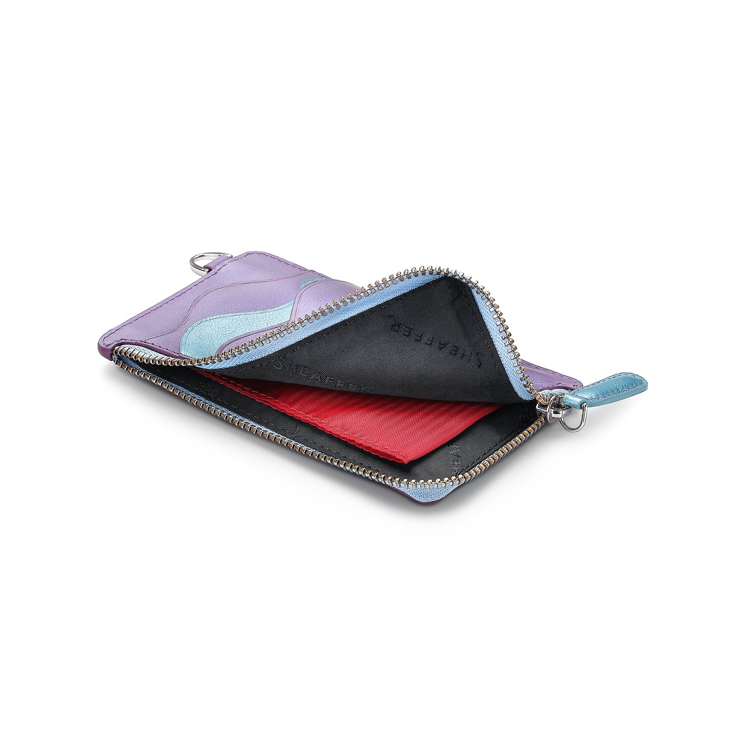 Sheaffer Gift Set ft. Expressions VFM 9430 Blue and Purple Pearlised Gradient Ballpoint Pen with Genuine Leather Card Case