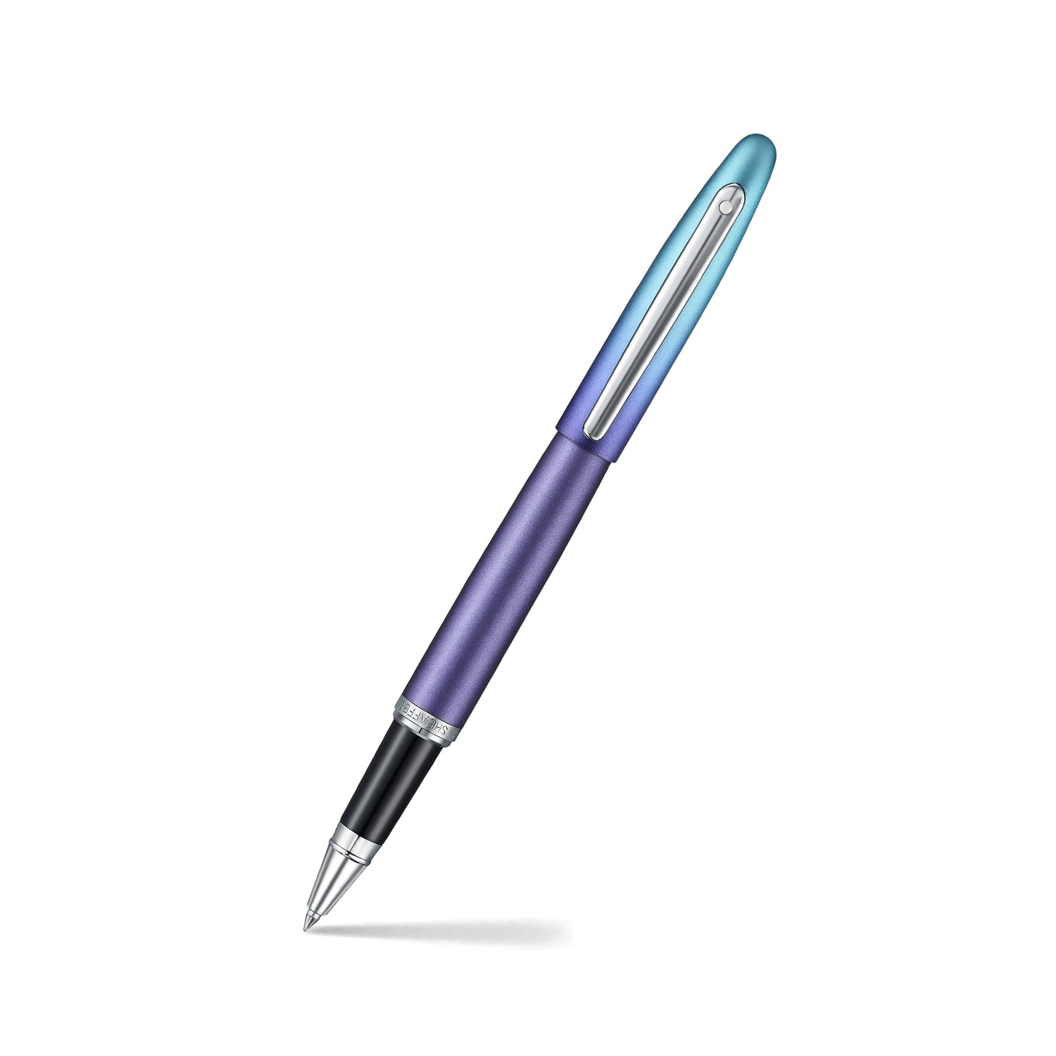 Sheaffer VFM 9430 Expressions Blue and Purple Pearlised Gradient Rollerball Pen with Chrome-Plated Trims