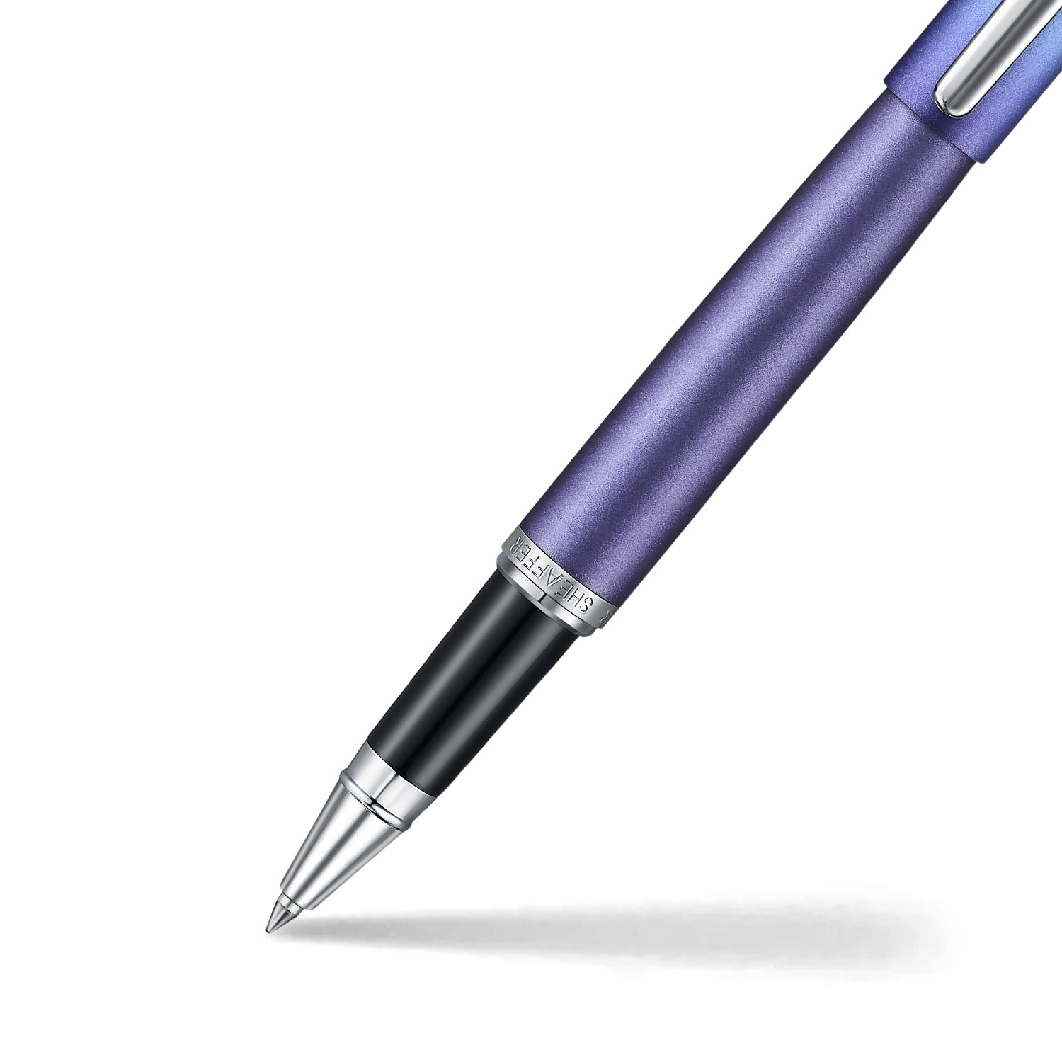 Sheaffer VFM 9430 Expressions Blue and Purple Pearlised Gradient Rollerball Pen with Chrome-Plated Trims
