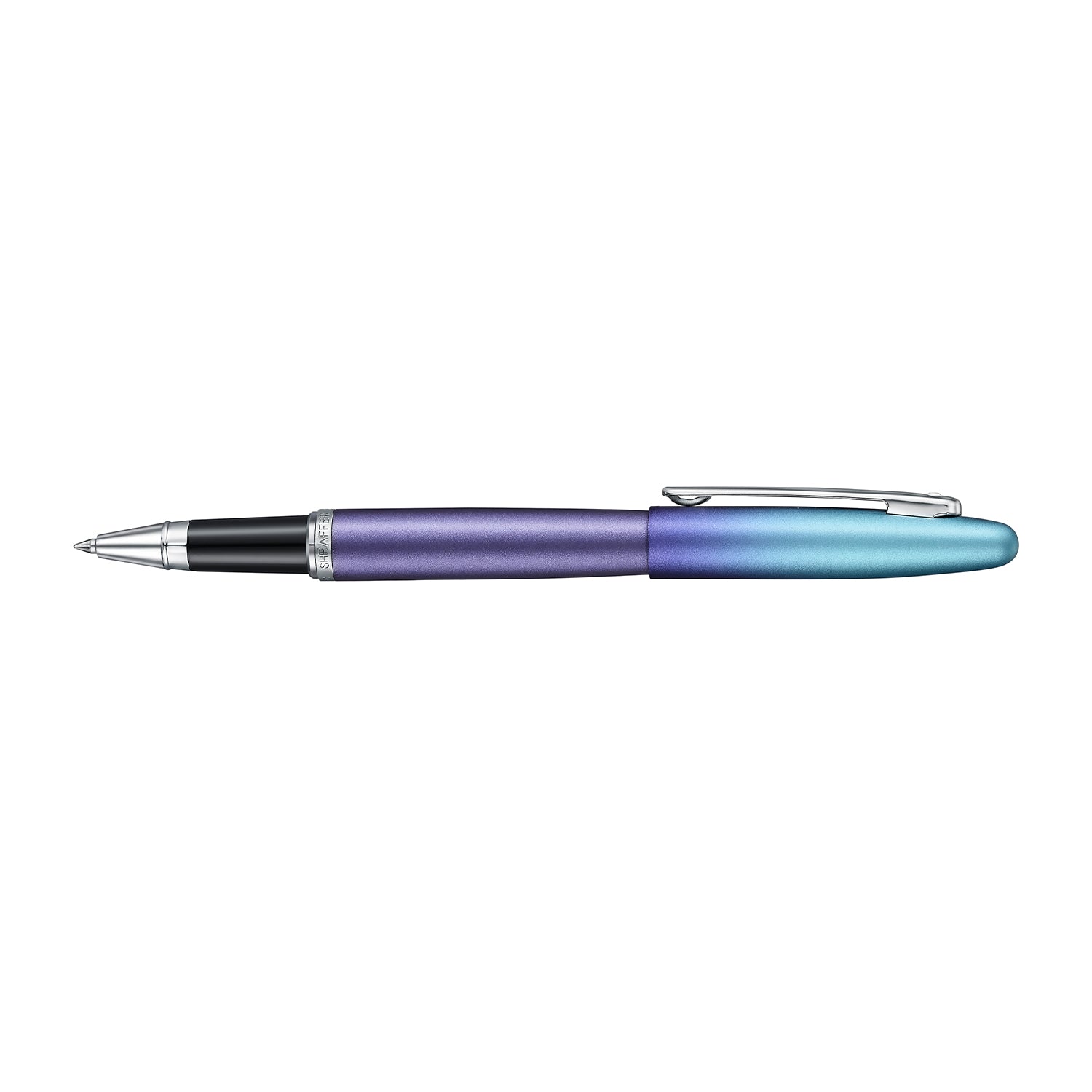 Sheaffer VFM 9430 Expressions Blue and Purple Pearlised Gradient Rollerball Pen with Chrome-Plated Trims