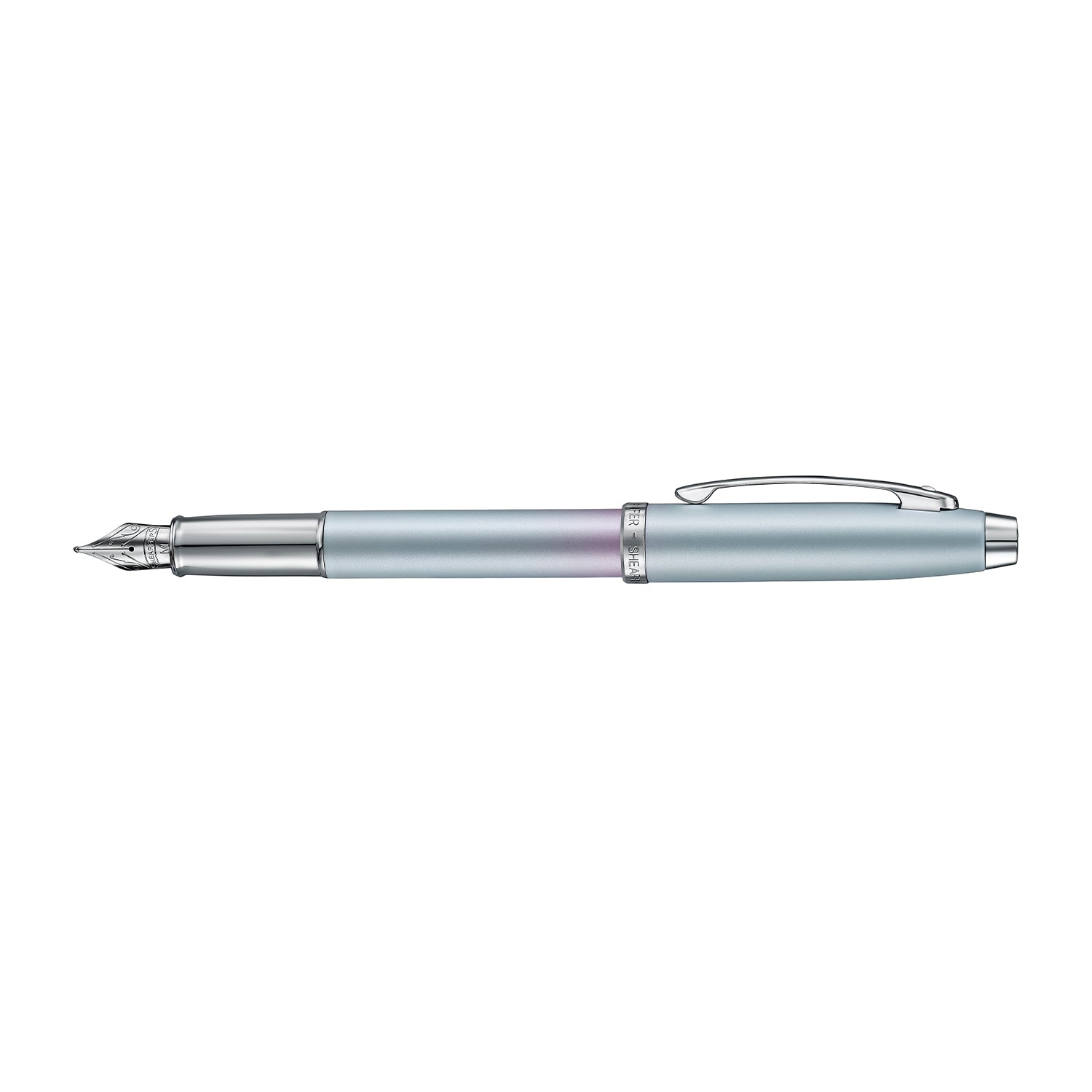 Sheaffer 100 9376 Expressions Blue and Pink Pearlised Gradient Fountain Pen with Chrome-plated Trims
