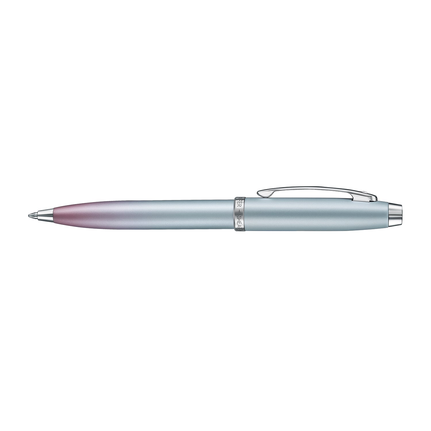 Sheaffer 100 9376 Expressions Blue and Pink Pearlised Gradient Ballpoint Pen with Chrome-plated Trims