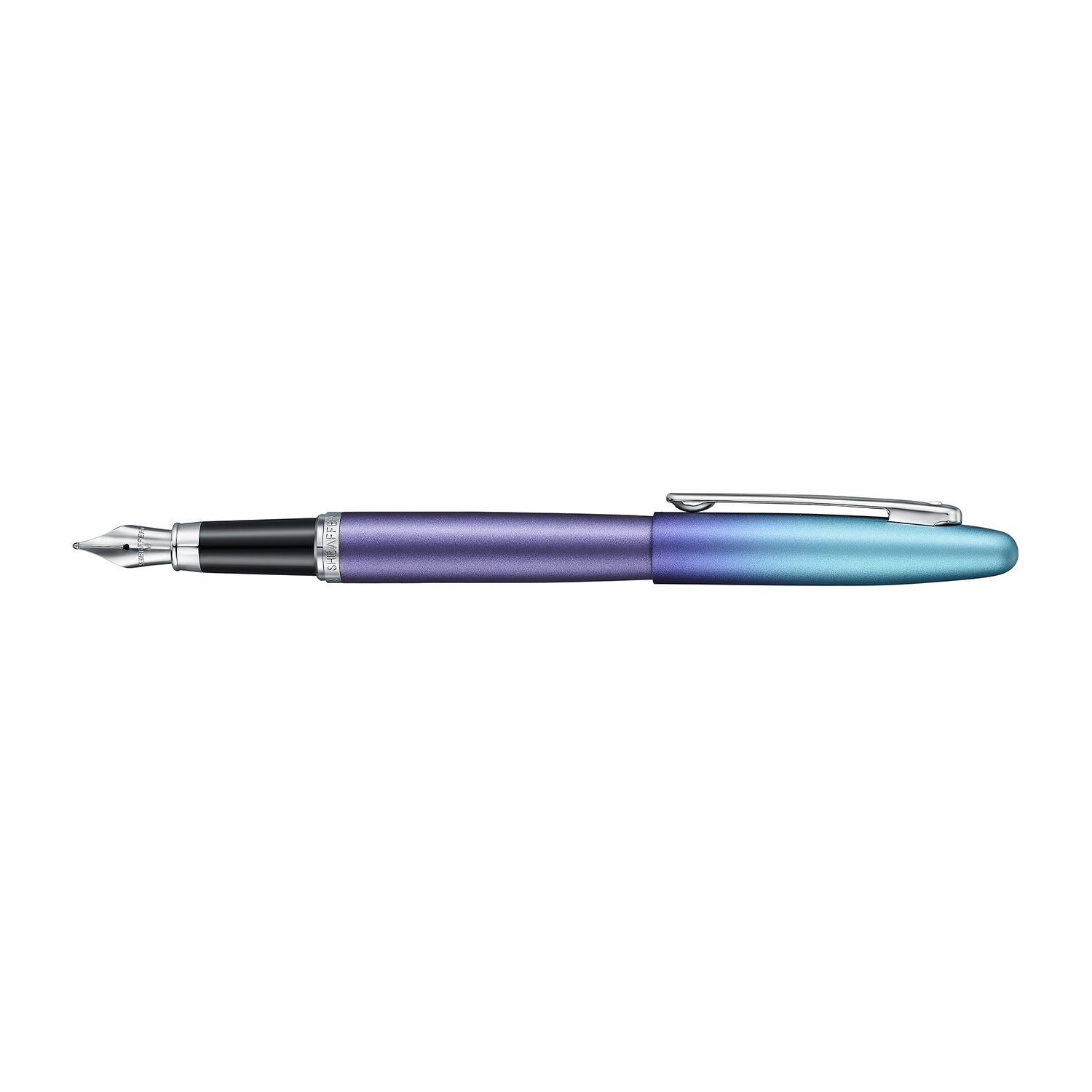 Sheaffer VFM 9430 Expressions Blue and Purple Pearlised Gradient Fountain Pen with Chrome-Plated Trims