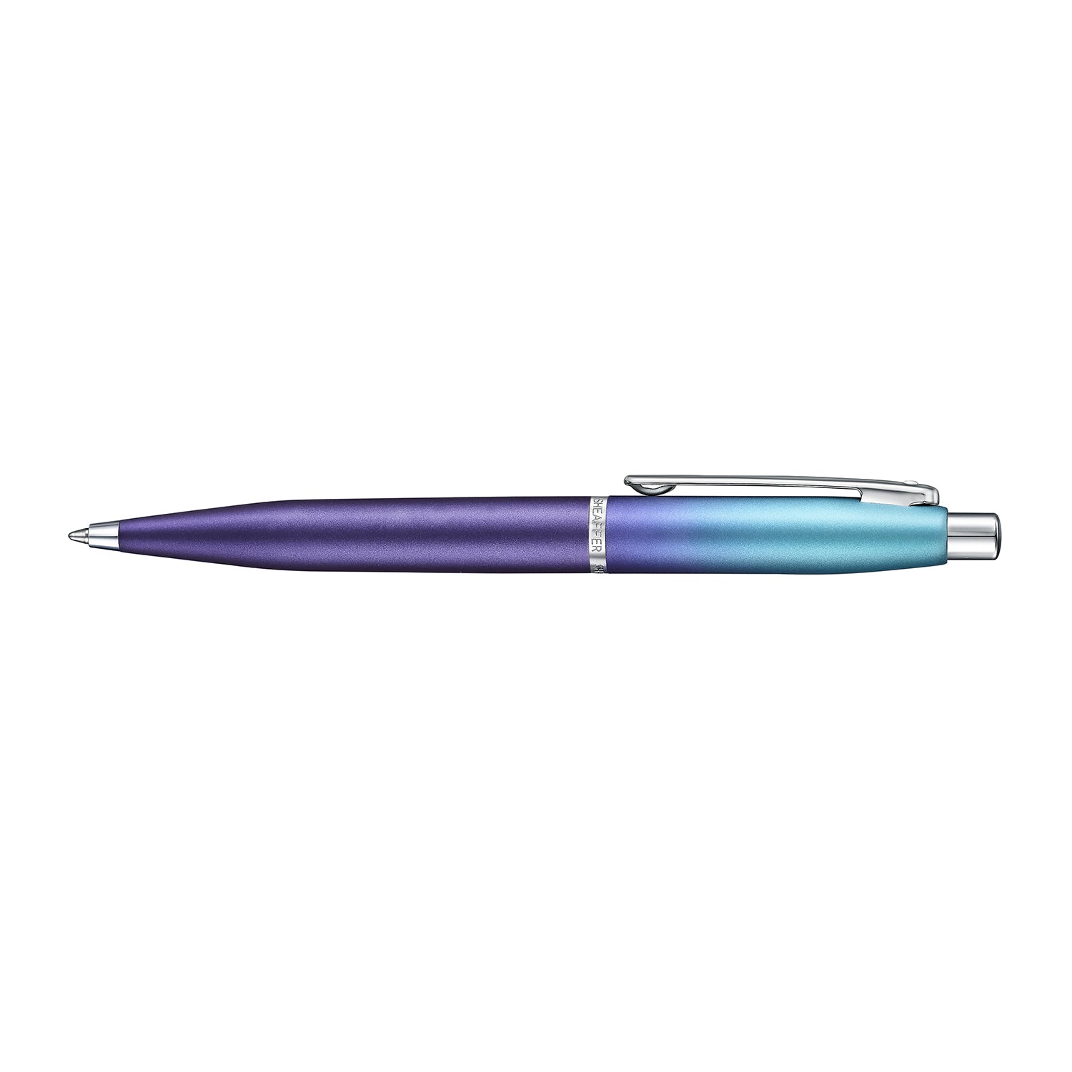 Sheaffer Gift Set ft. Expressions VFM 9430 Blue and Purple Pearlised Gradient Ballpoint Pen with Genuine Leather Card Case