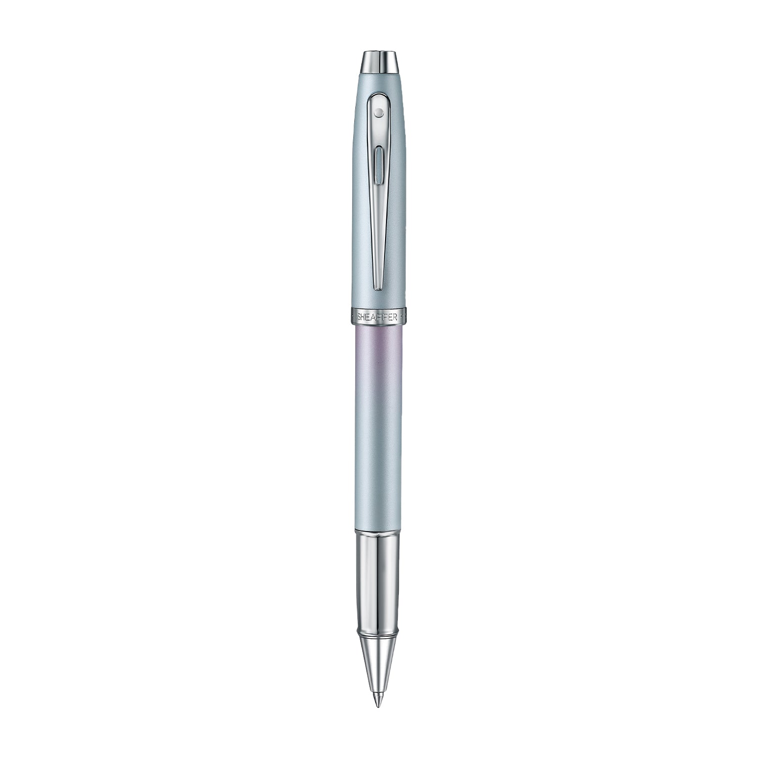 Sheaffer 100 9376 Expressions Blue and Pink Pearlised Gradient Rollerball Pen with Chrome-plated Trims
