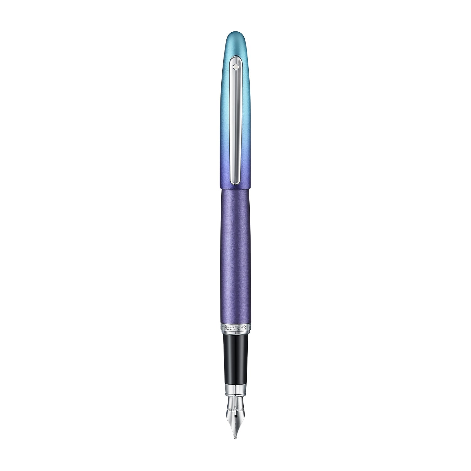 Sheaffer VFM 9430 Expressions Blue and Purple Pearlised Gradient Fountain Pen with Chrome-Plated Trims