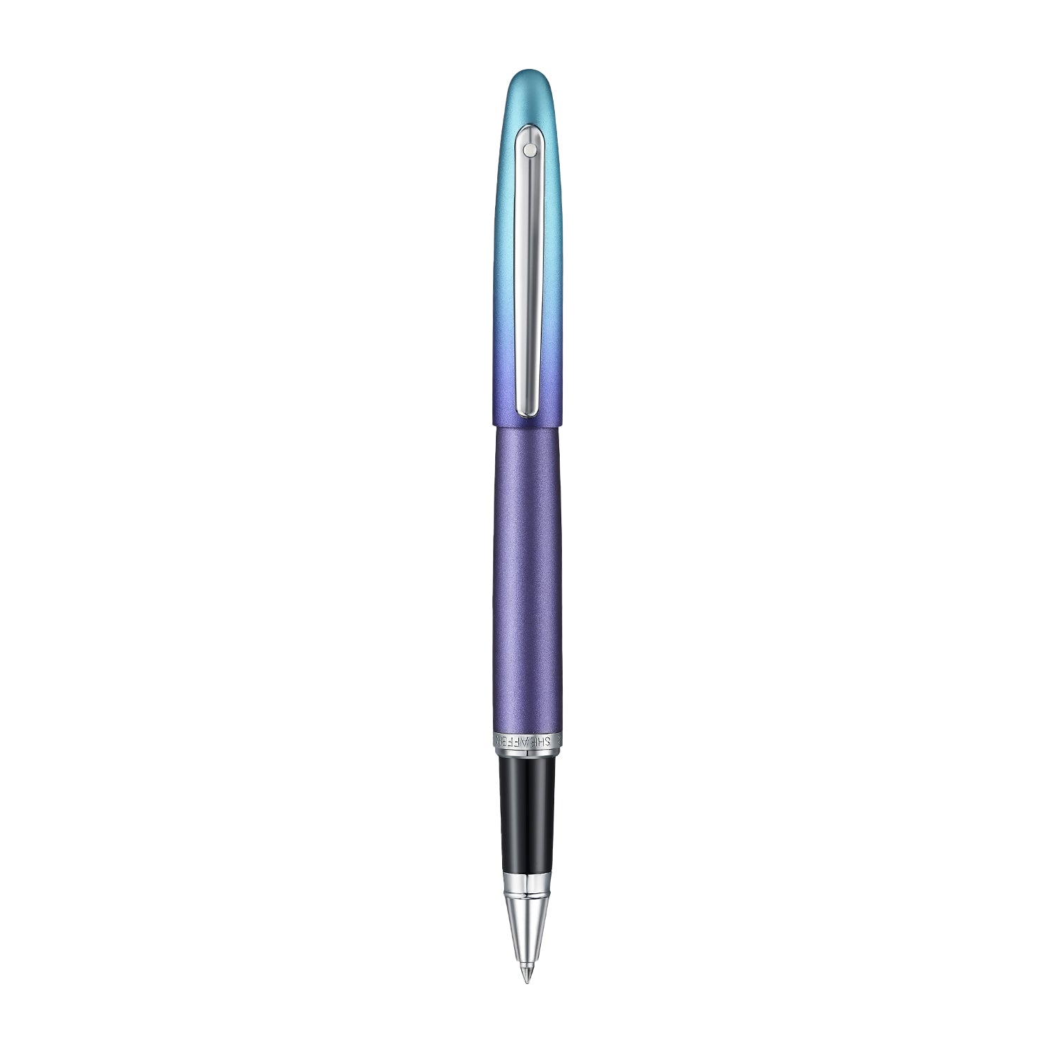 Sheaffer VFM 9430 Expressions Blue and Purple Pearlised Gradient Rollerball Pen with Chrome-Plated Trims