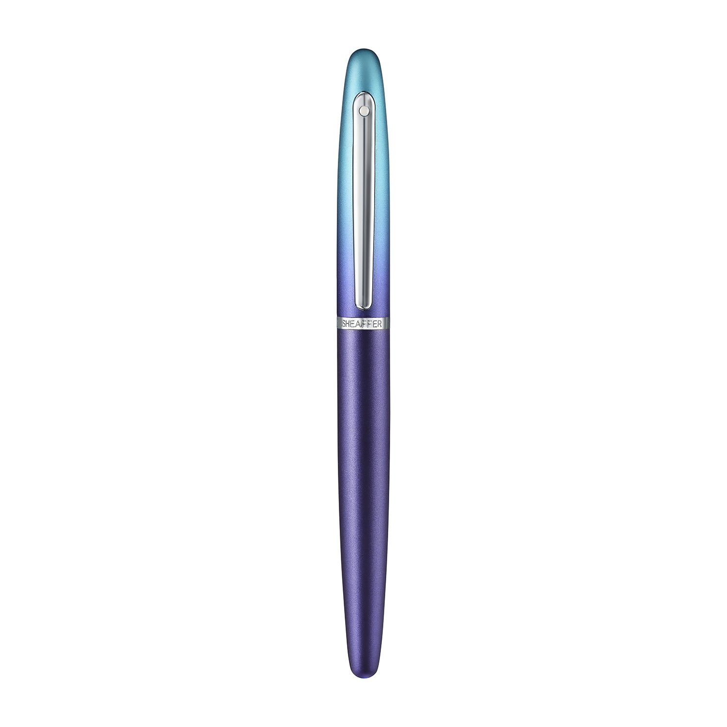 Sheaffer VFM 9430 Expressions Blue and Purple Pearlised Gradient Rollerball Pen with Chrome-Plated Trims