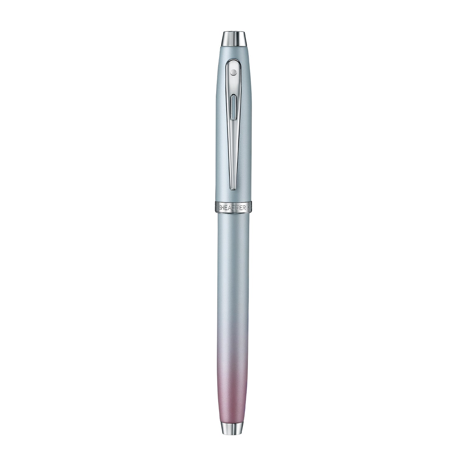 Sheaffer 100 9376 Expressions Blue and Pink Pearlised Gradient Rollerball Pen with Chrome-plated Trims