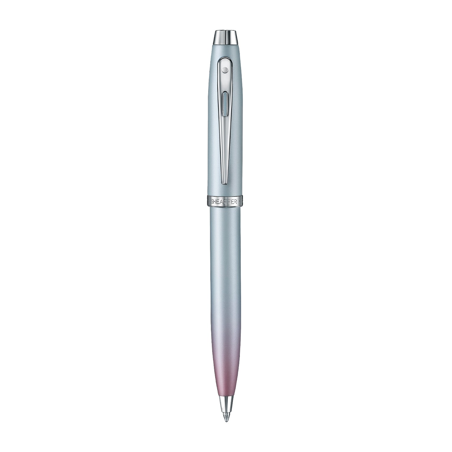 Sheaffer Gift Set ft. Expressions 100 9376 Blue and Pink Pearlised Gradient Ballpoint Pen with Chrome-plated Trims and Small Notebook