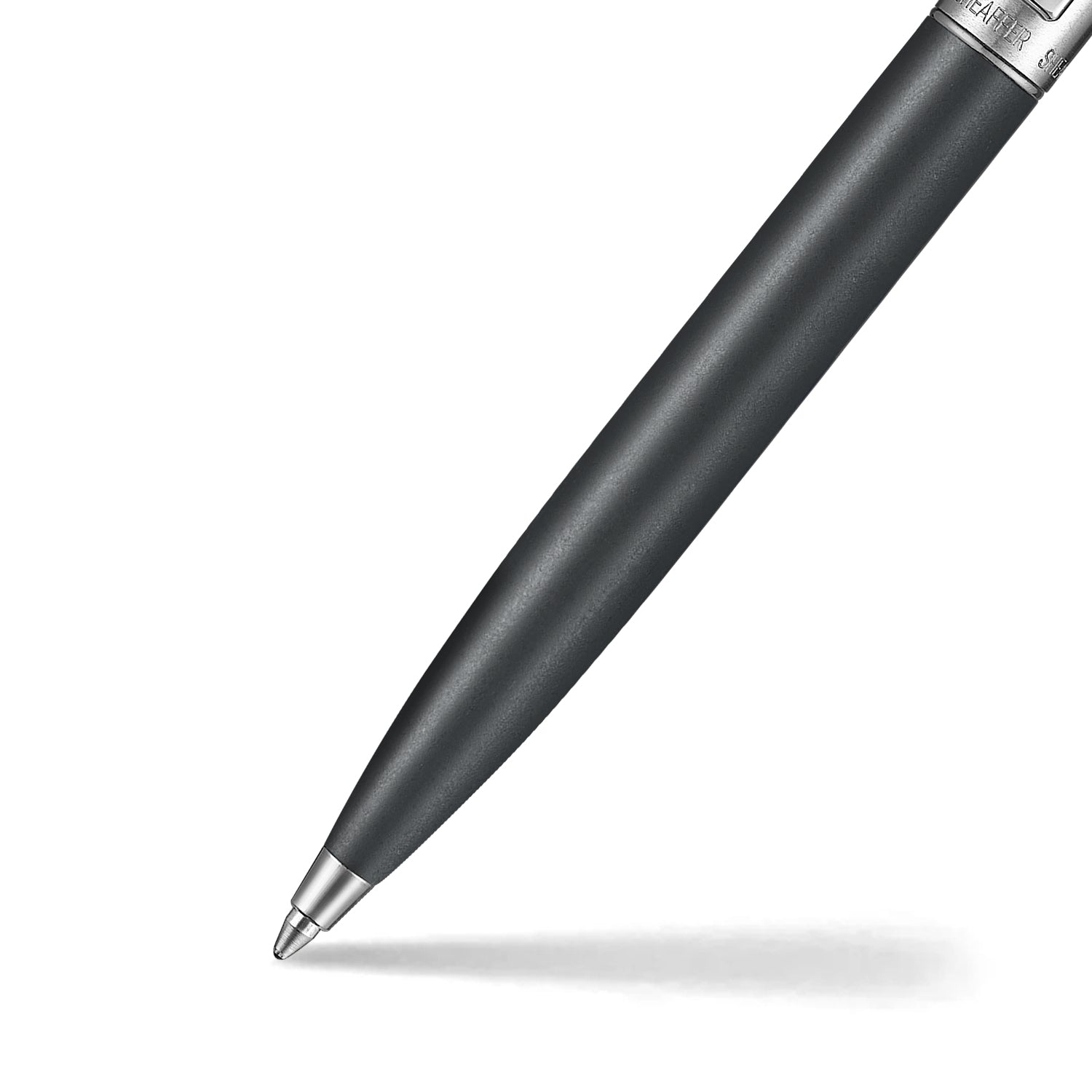 Sheaffer Sentinel Metal 331 Matte Black Barrel and Brished Chrome Cap Ballpoint Pen with Chrome Trims