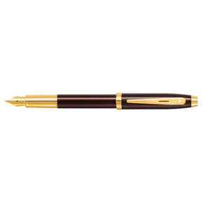 Sheaffer® 100 9370 Glossy Coffee Brown Fountain Pen With PVD Gold-Tone Trim - Medium