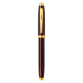 Sheaffer® 100 9370 Glossy Coffee Brown Fountain Pen With PVD Gold-Tone Trim - Medium