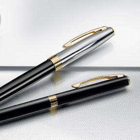 Sheaffer® SAGARIS 9475 Gloss Black Barrel and Chrome Cap Fountain Pen With Gold Tone Trim - Medium