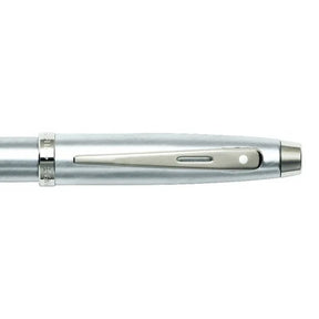 Sheaffer 100 Brushed Chrome Fountain Pen With Chrome Trims - Medium