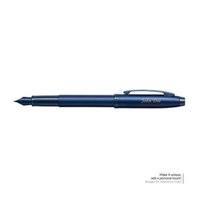 Sheaffer® 100 9371 Satin Blue Fountain Pen With PVD Blue Trim - Medium