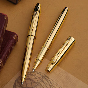 Sheaffer® 100 9372 Glossy PVD Gold Rollerball Pen With PVD Gold Trim