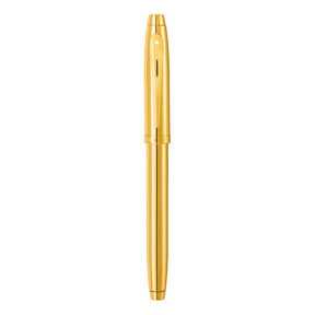 Sheaffer® 100 9372 Glossy PVD Gold Fountain Pen With PVD Gold Trim - Medium