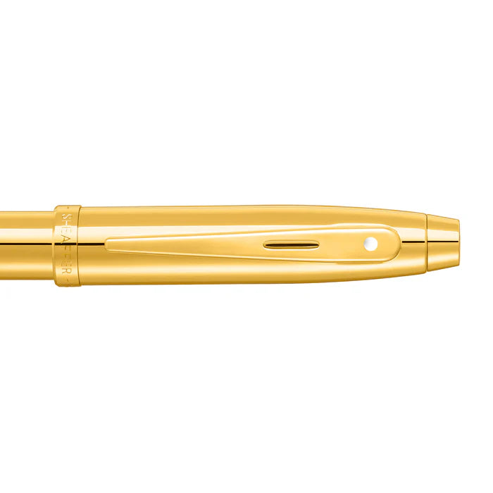 Sheaffer® 100 9372 Glossy PVD Gold Fountain Pen With PVD Gold Trim - Medium