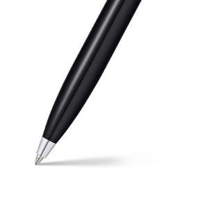 Sheaffer 100 Glossy Black Ballpoint Pen With Chrome Trims