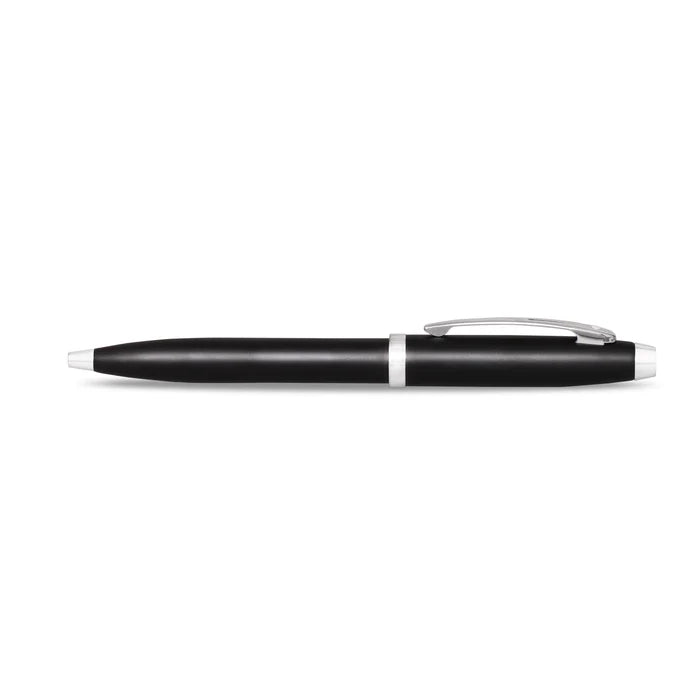 Sheaffer 100 Glossy Black Ballpoint Pen With Chrome Trims