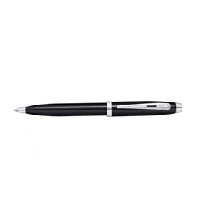 Sheaffer 100 Glossy Black Ballpoint Pen With Chrome Trims