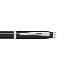 Sheaffer 100 Glossy Black Ballpoint Pen With Chrome Trims