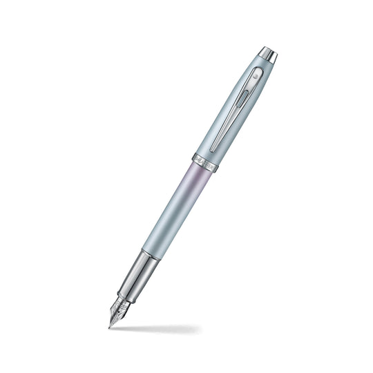 Sheaffer 100 9376 Expressions Blue and Pink Pearlised Gradient Fountain Pen with Chrome-plated Trims