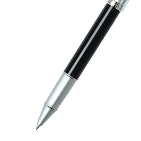 Sheaffer 100 Glossy Black Barrel Brushed Chrome Cap Rollerball Pen