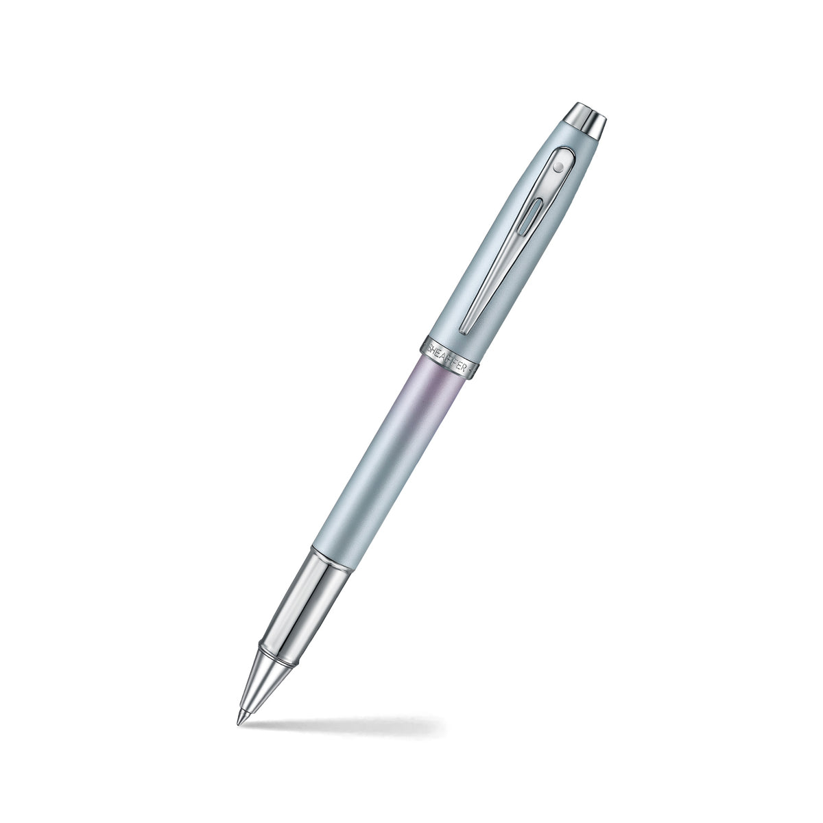 Sheaffer 100 9376 Expressions Blue and Pink Pearlised Gradient Rollerball Pen with Chrome-plated Trims