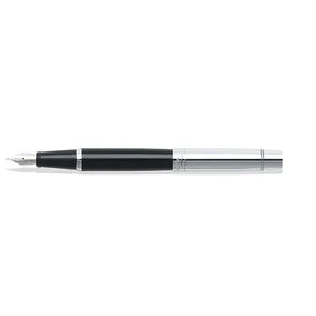 Sheaffer 300 Glossy Black and Chrome Fountain Pen With Chrome Trims - Medium