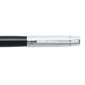 Sheaffer 300 Glossy Black and Chrome Fountain Pen With Chrome Trims - Medium