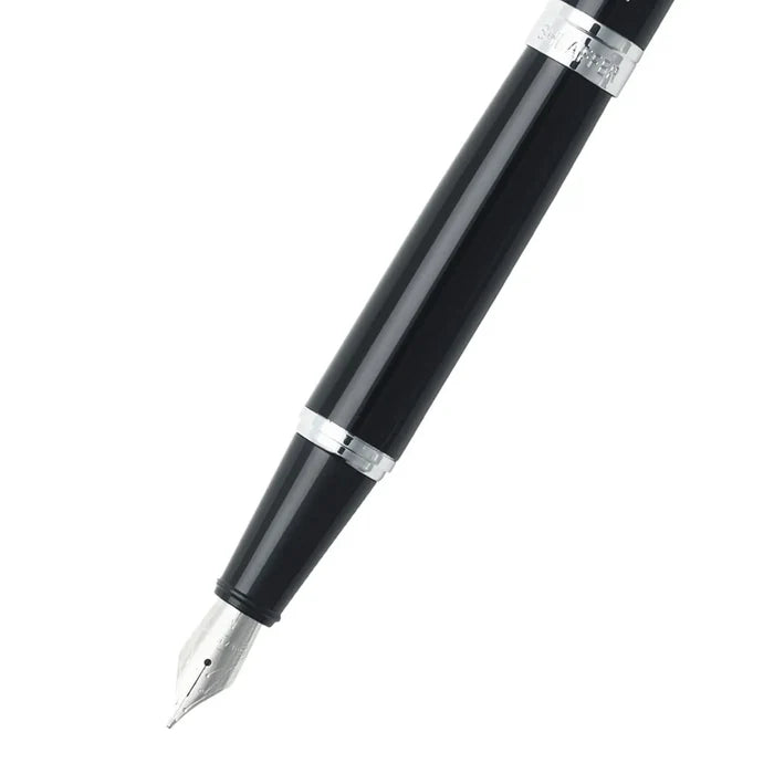 Sheaffer 300 Glossy Black Fountain Pen With Chrome Trims - Medium