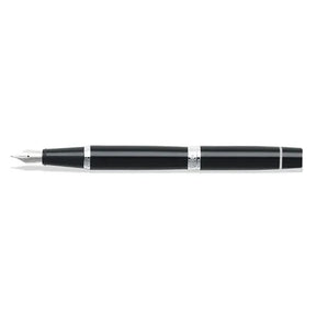 Sheaffer 300 Glossy Black Fountain Pen With Chrome Trims - Medium