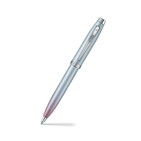 Sheaffer Gift Set ft. Expressions 100 9376 Blue and Pink Pearlised Gradient Ballpoint Pen with Chrome-plated Trims and Genuine Leather Wallet