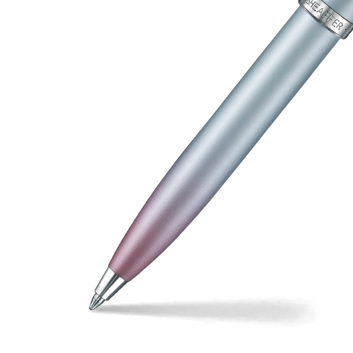 Sheaffer 100 9376 Expressions Blue and Pink Pearlised Gradient Ballpoint Pen with Chrome-plated Trims