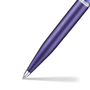 Sheaffer Gift Set ft. Expressions VFM 9430 Blue and Purple Pearlised Gradient Ballpoint Pen with Genuine Leather Card Case