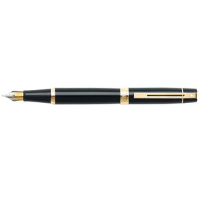 Sheaffer 300 Glossy Black Fountain Pen With Gold Trims - Medium