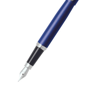 Sheaffer VFM Neon Blue Fountain Pen With Chrome Trims - Medium