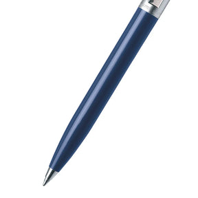 Sheaffer Sentinel Blue and Chrome Ballpoint Pen With Chrome Trims