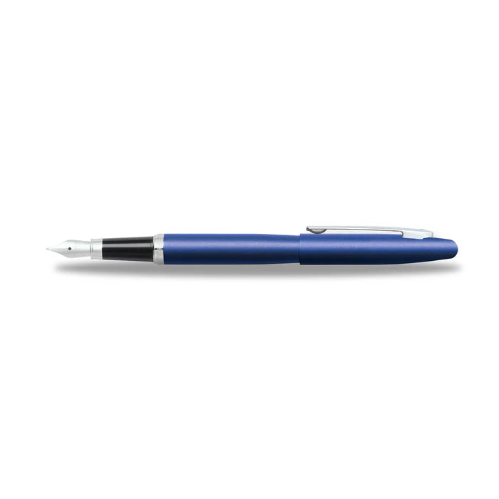 Sheaffer VFM Neon Blue Fountain Pen With Chrome Trims - Medium