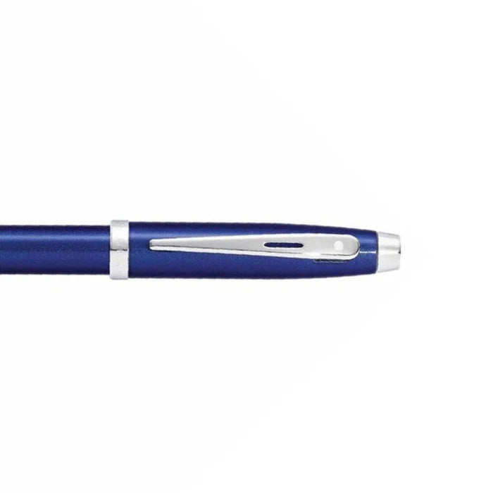 Sheaffer 100 Glossy Blue with Chrome Trims Fountain Pen - Medium