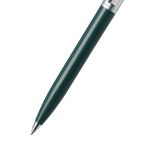 Sheaffer Sentinel Dark Green and Chrome Ballpoint Pen With Chrome Trims