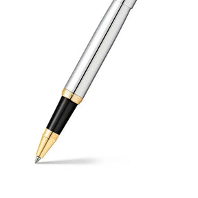 Sheaffer VFM Polished Chrome Rollerball Pen With Gold Trims