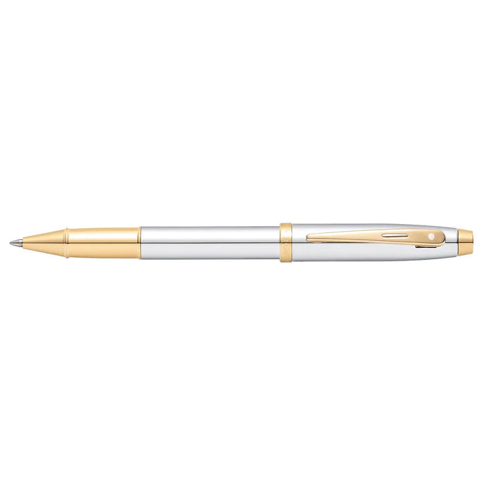 Sheaffer 100 Chrome with Gold Trims Rollerball Pen