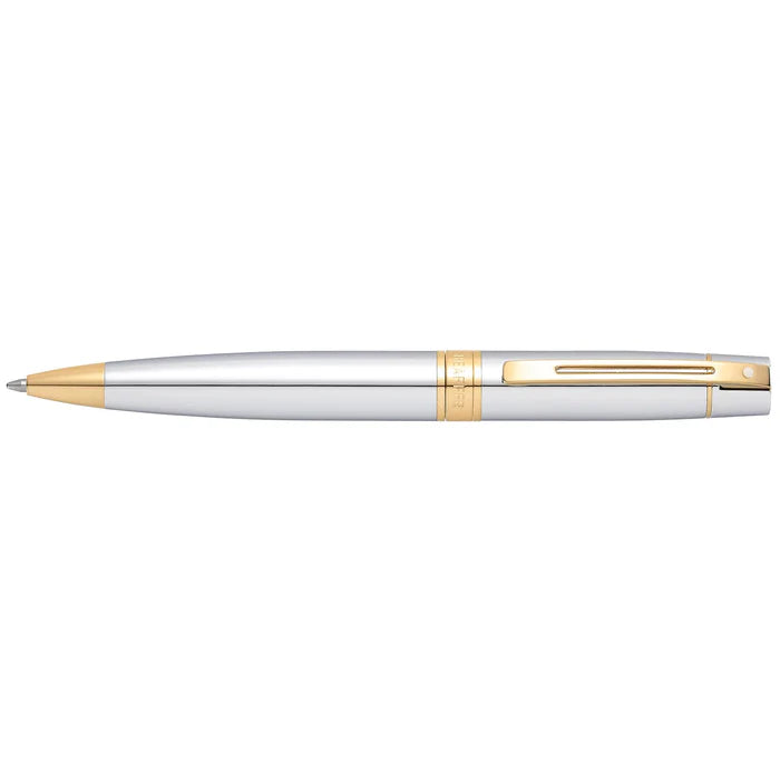 Sheaffer 300 Chrome with Gold Trims Ballpoint Pen