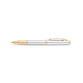 Sheaffer 100 Chrome with Gold Trims Fountain Pen - Medium