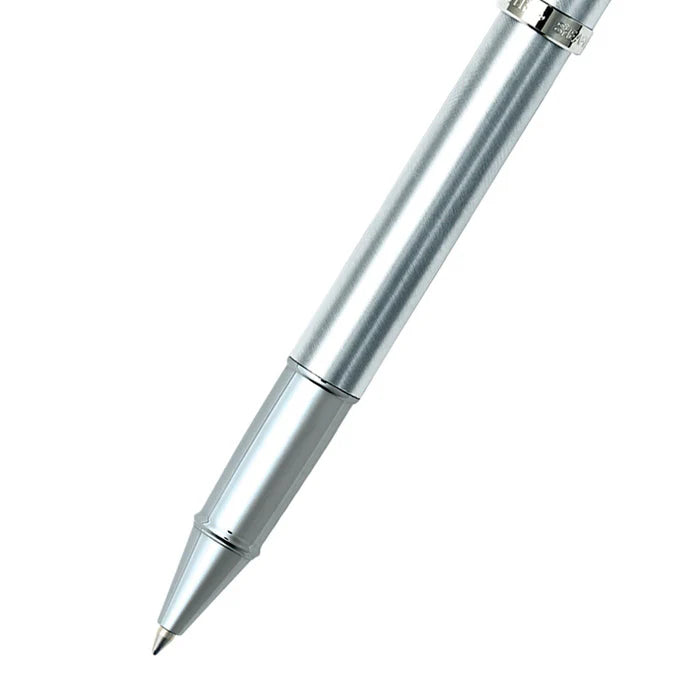 Sheaffer 100 Brushed Chrome With Shiny Chrome Trim Rollerball Pen