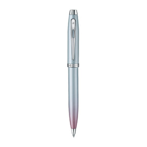 Sheaffer Gift Set ft. Expressions 100 9376 Blue and Pink Pearlised Gradient Ballpoint Pen with Chrome-plated Trims and Genuine Leather Wallet