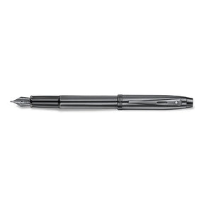 Sheaffer 100 9375 Ionic Gunmetal Grey Fountain Pen with Shiny PVD Trims